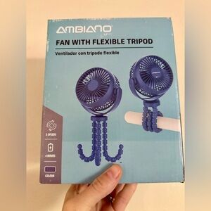 Ambiano Blue Fan with Flexible Tripod New in Box